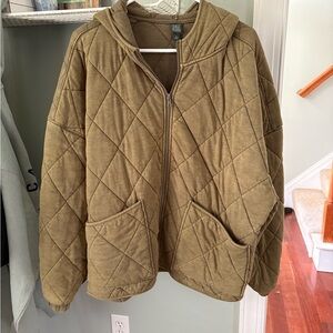 Wild Fable Quilted Olive Green Jacket